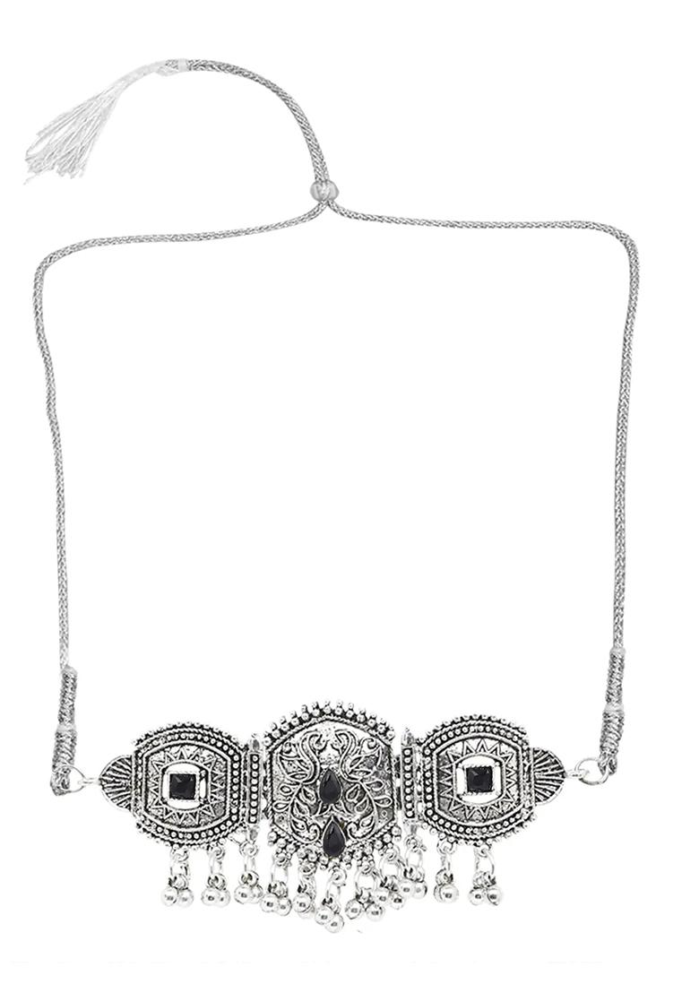 Gs Black Stone Leaf Choker