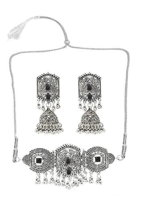 Gs Black Stone Leaf Choker