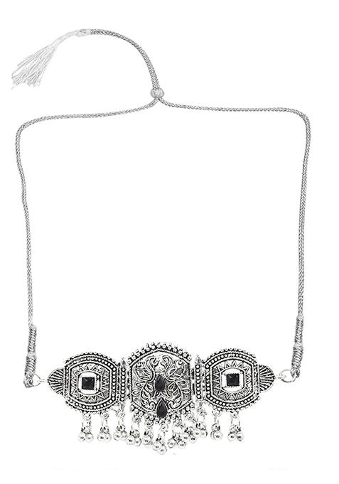 Gs Black Stone Leaf Choker