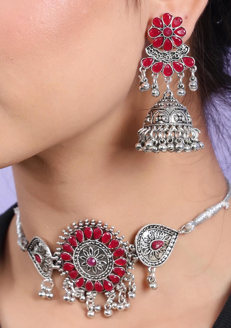 Gs Red Chakri Choker