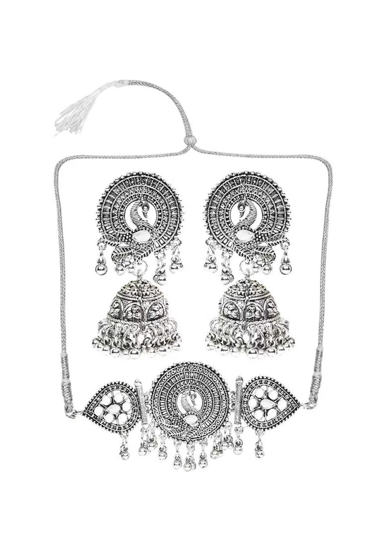 Gs Peacock White Choker