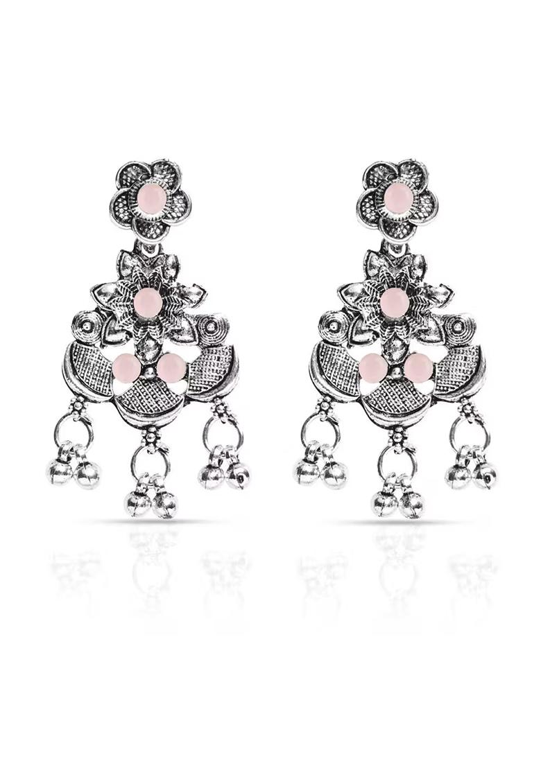 Gs Pink Leaf Long Necklace