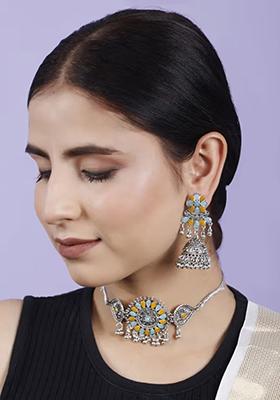 Gs Blue Yellow Chakri Necklace