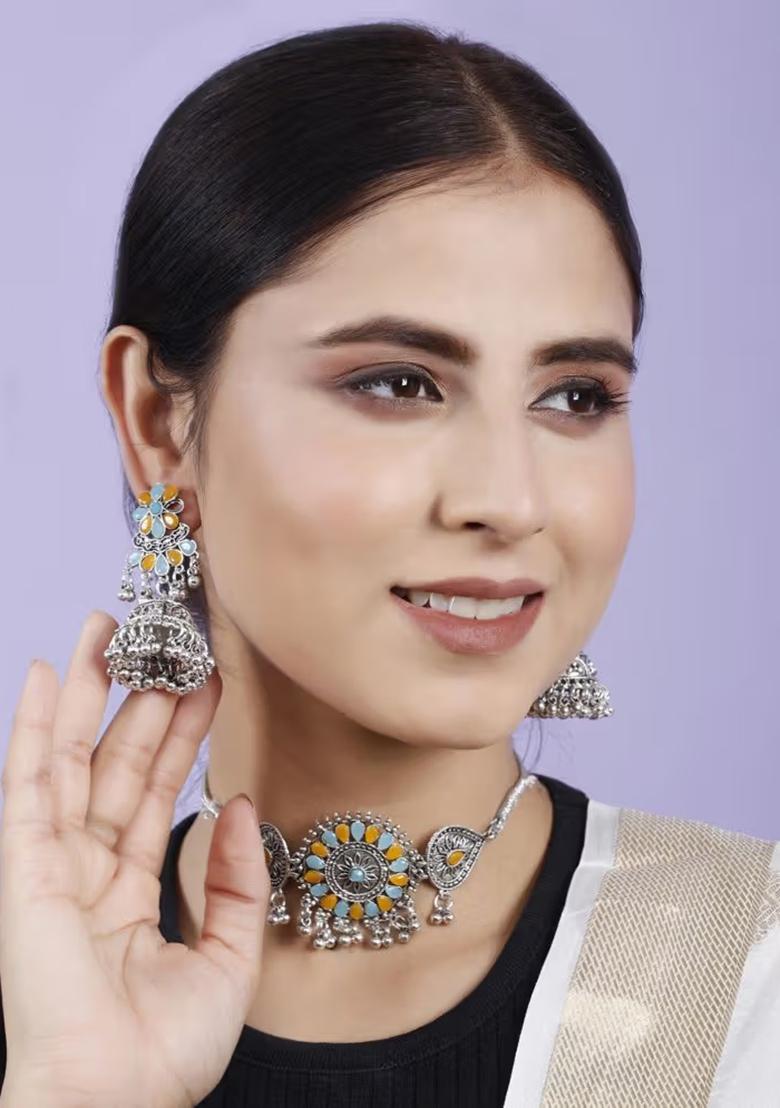 Gs Blue Yellow Chakri Necklace