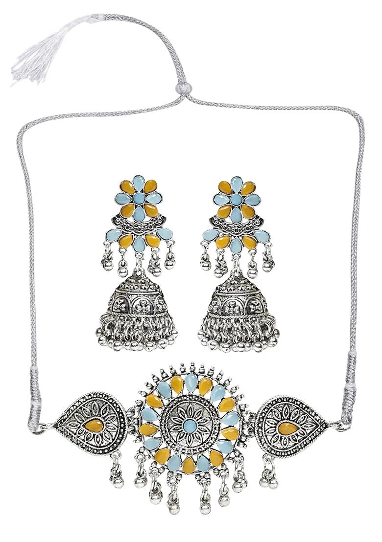 Gs Blue Yellow Chakri Necklace