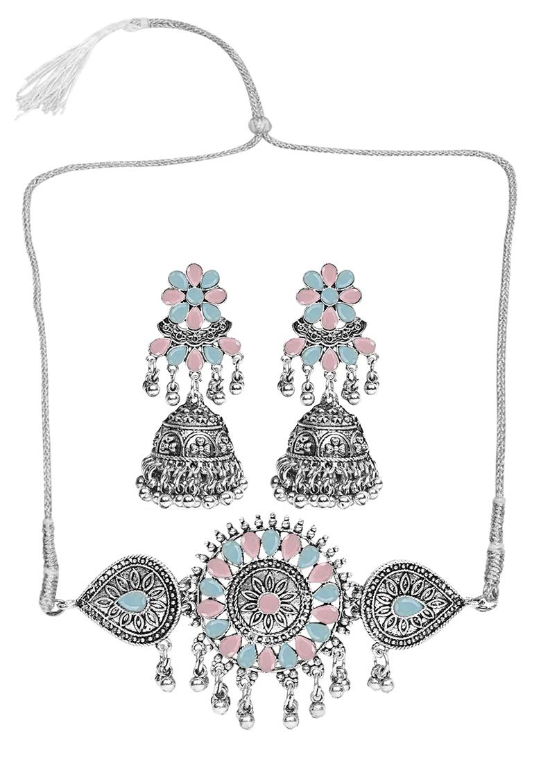 Gs Blue Pink Chakri Necklace