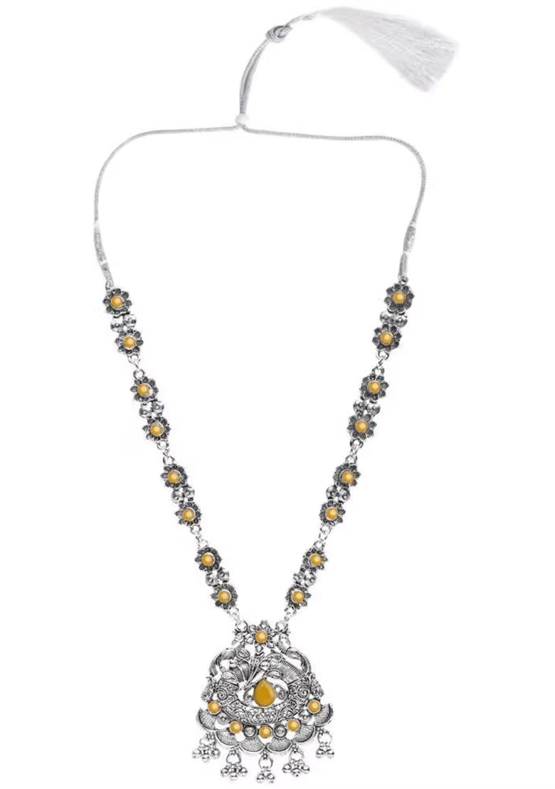 Gs Yellow Stone Leaf Choker