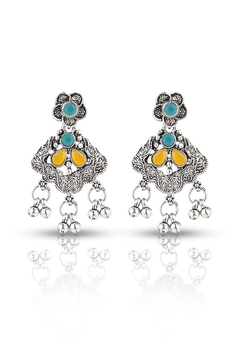 Gs Blue Yellow Double S Long Necklace