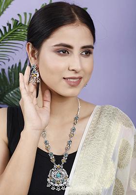 Gs Blue Yellow S Long Necklace