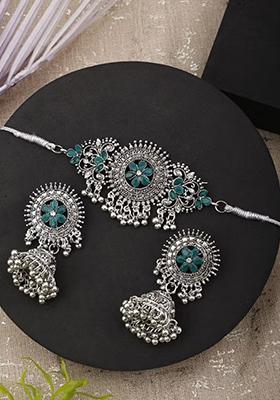 Gs Green Flower Choker