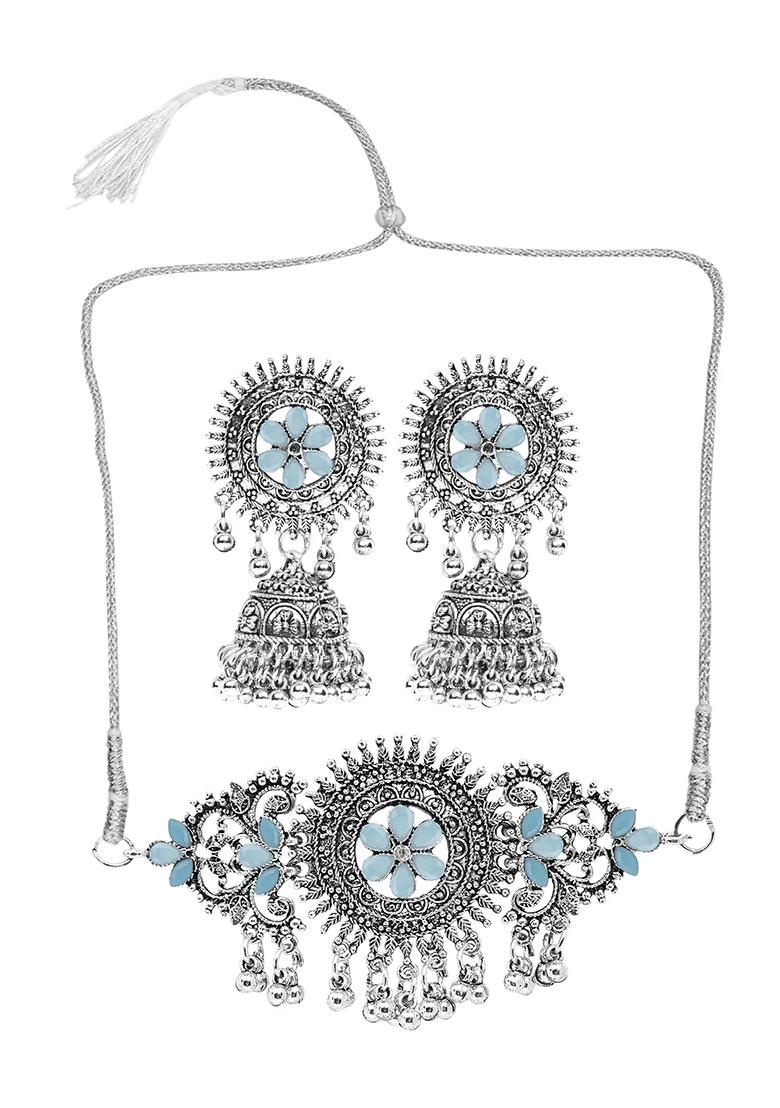 Gs Blue Flower Choker