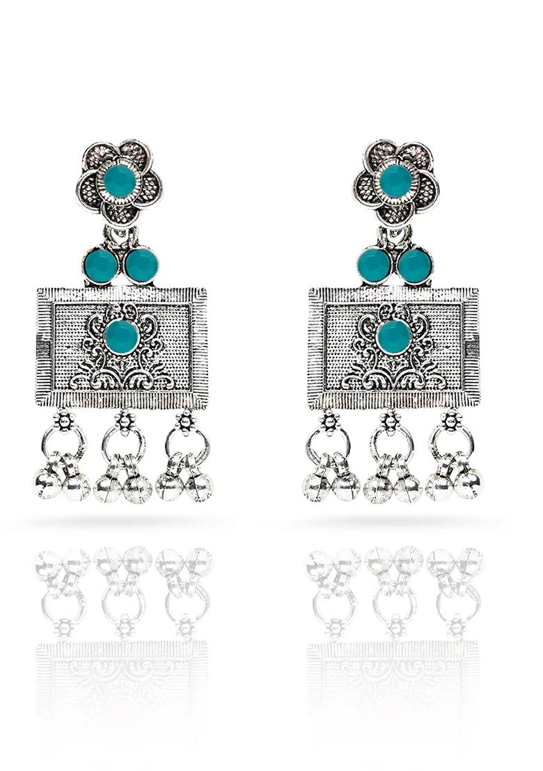 Gs Green Square Long Necklace