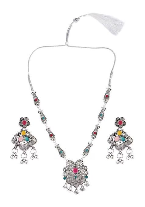 Gs Multicolor Double S Long Necklace