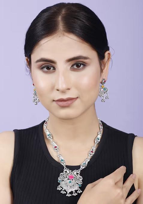 Gs Multicolor Double S Long Necklace