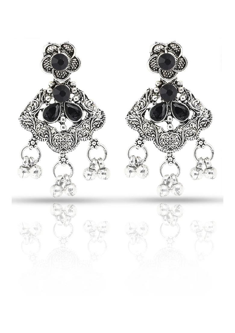 Gs Long V Black Long Necklace