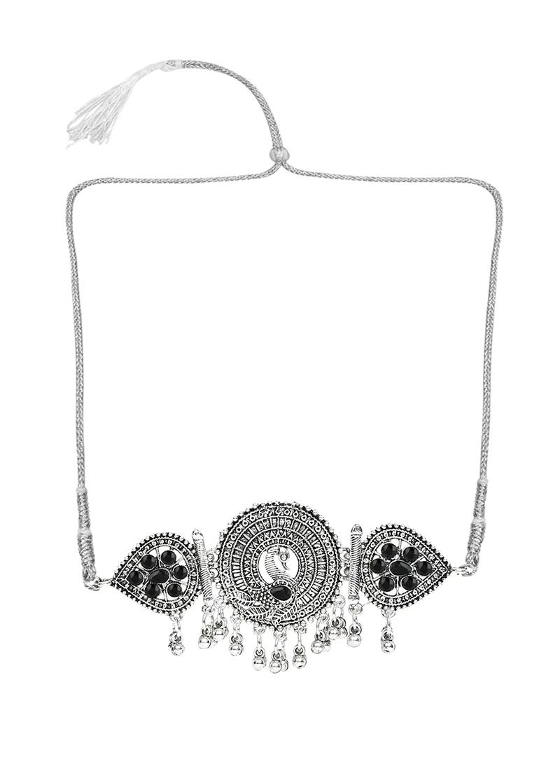 Gs Black Peacock Choker Set