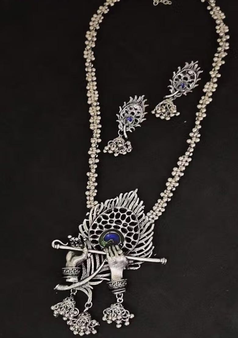 Peacock Choker And Peacock With Flute Long Necklace
