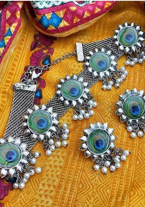 Peacock Choker And Peacock With Flute Long Necklace