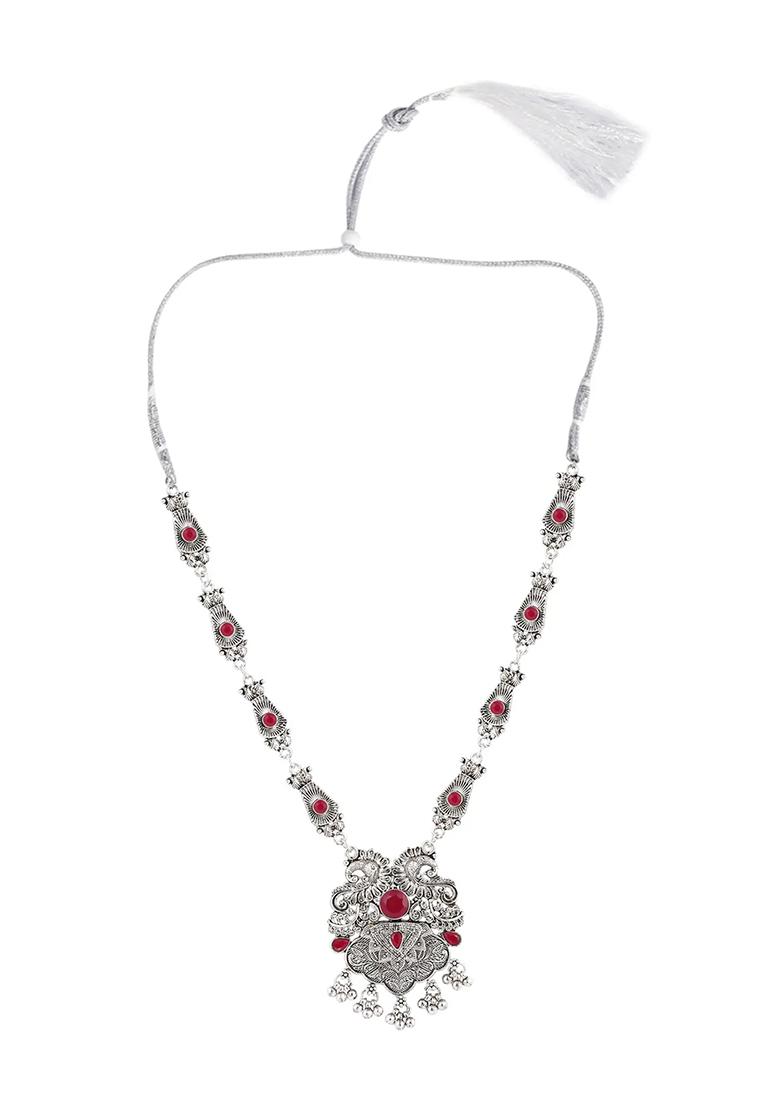 Gs Maroon Double S Long Necklace