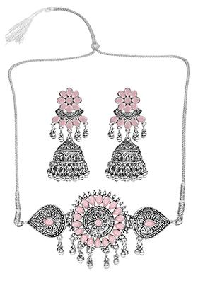 Gs Pink Chakri Choker Set