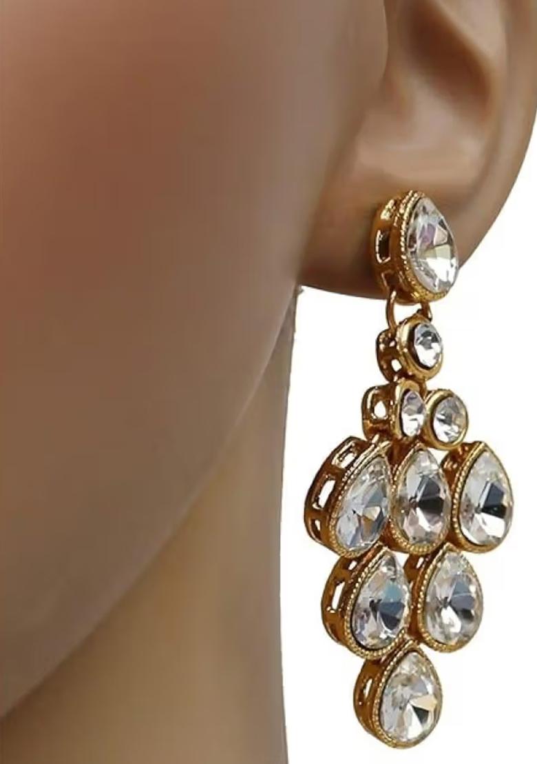 Heavy Drop Golden Necklace Set