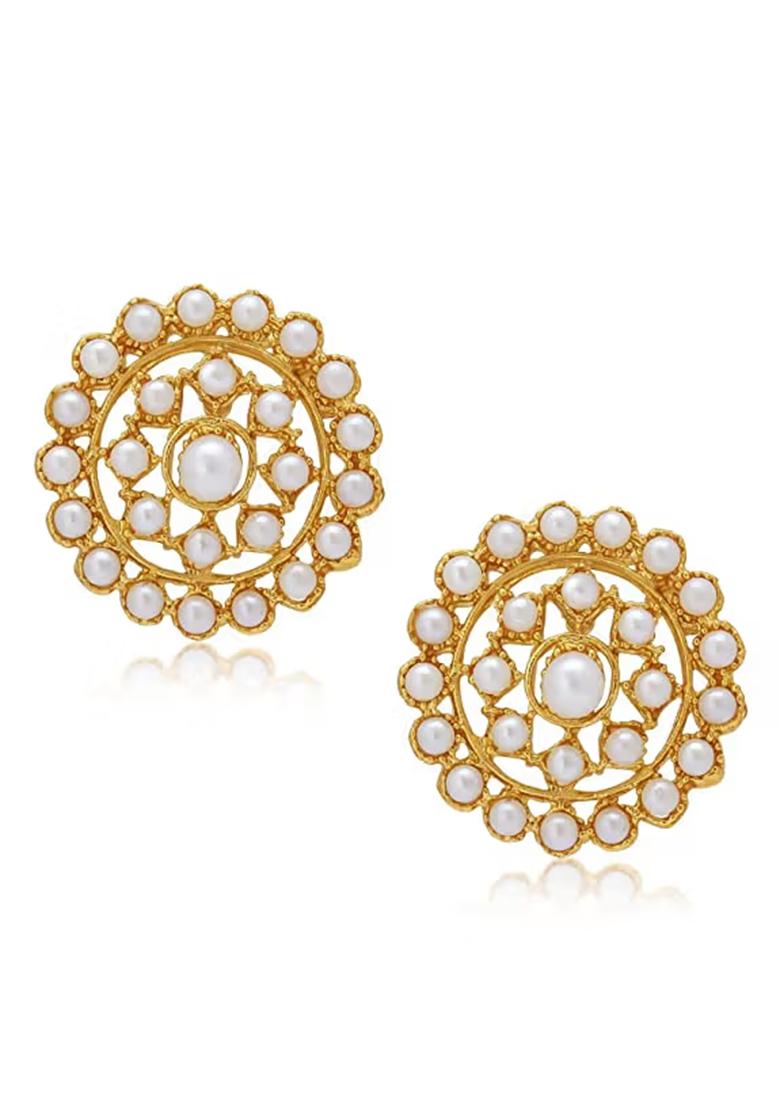 White And Green Big Round Pendant Choker Combo