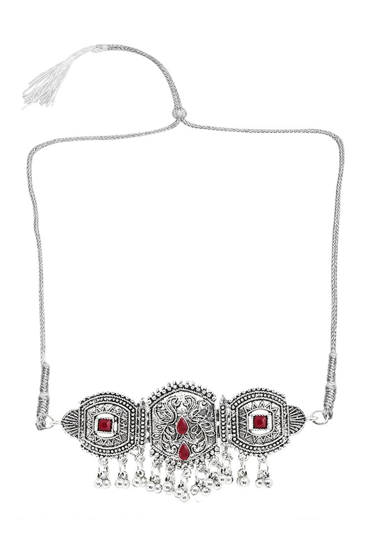 Gs Leaf Maroon Choker