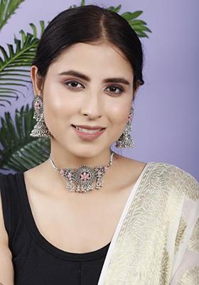 Gs Pink Flower Choker