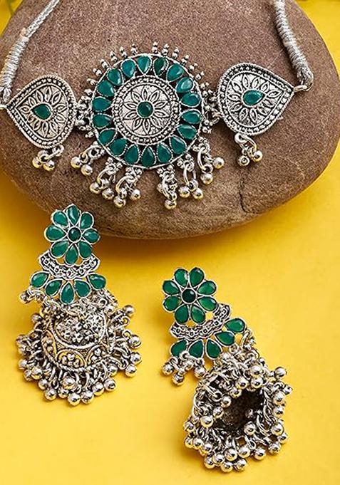 Gs Green Chakri Choker