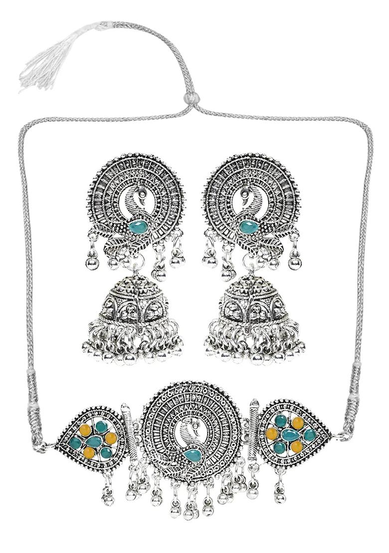 Gs Blue Yellow Peacock Choker