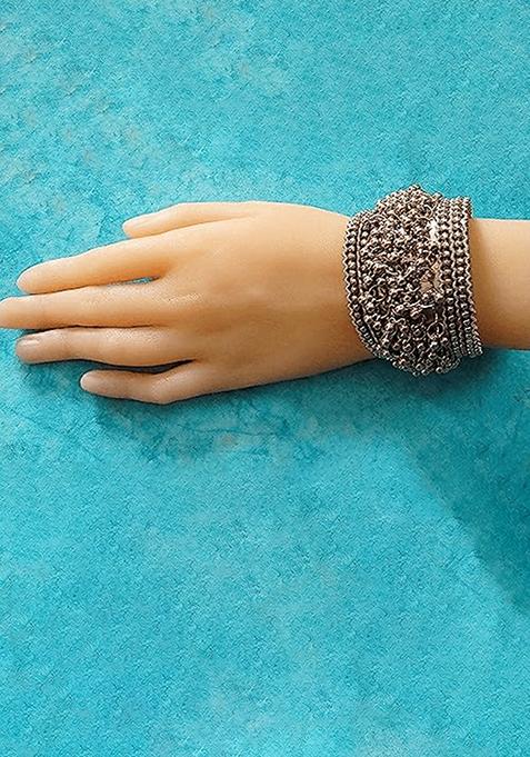 Ghunghroo Choker With Bracelet Bali And Ring