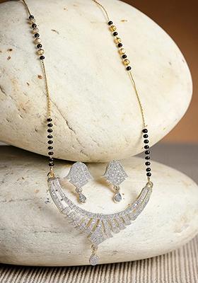 Chaku Mangalsutra And Radha Krishna Chain Pendant Necklace Set