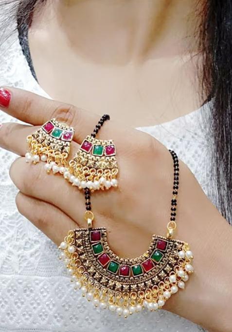 Multi Copper Mangalsutra With Leaf Mangalsutra