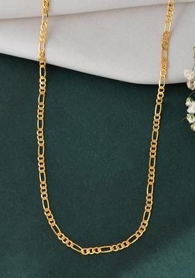 Men’S Gold Plated Stainless Steel Figaro Chain