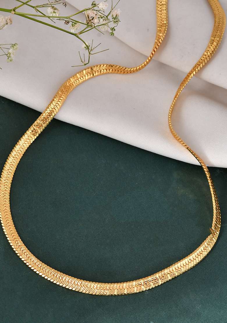 Premium Gold Plated Snake Chain - Indya