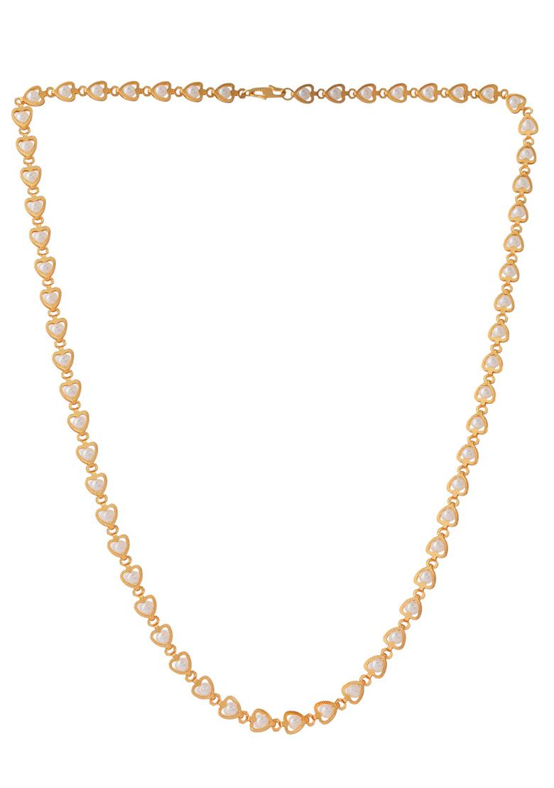 Elegant Gold Plated Pearl Chain For Women And Girls And Traditional Jewelry