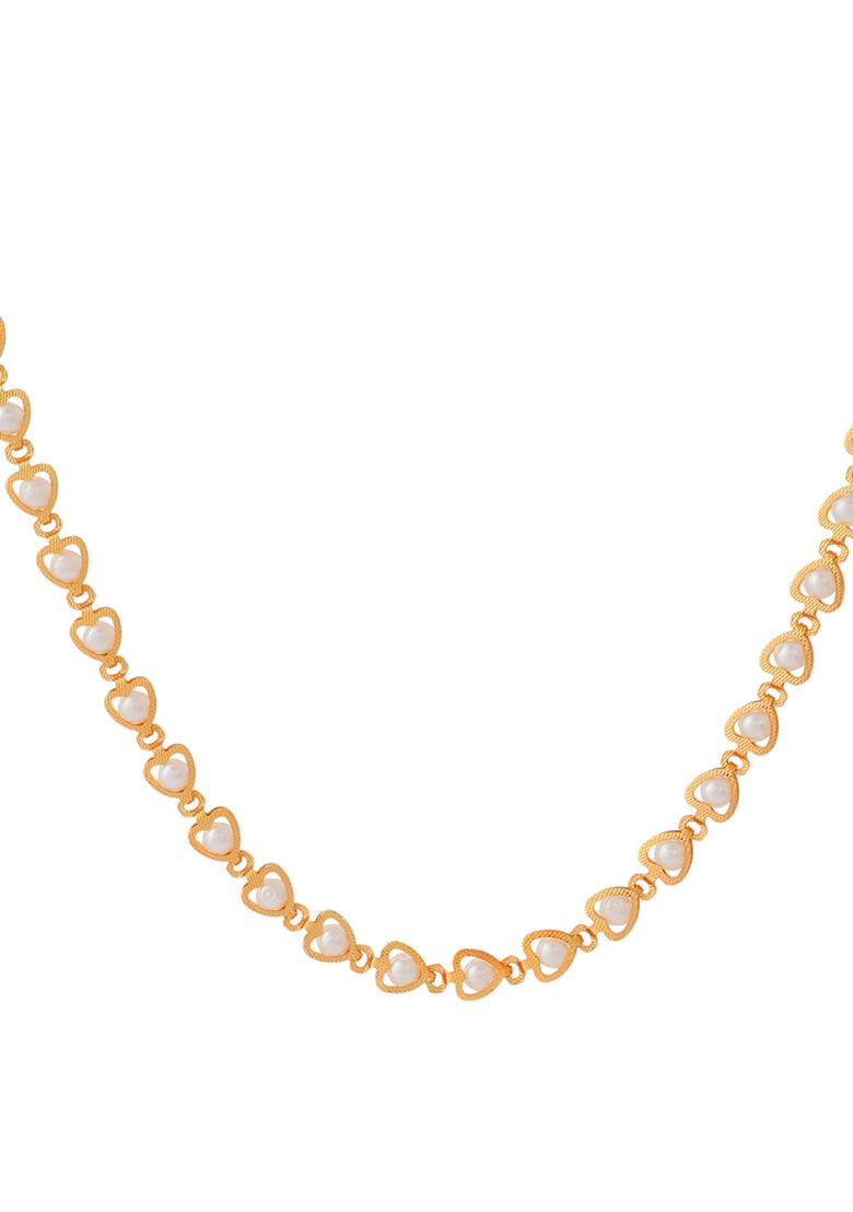 Elegant Gold Plated Pearl Chain For Women And Girls And Traditional Jewelry
