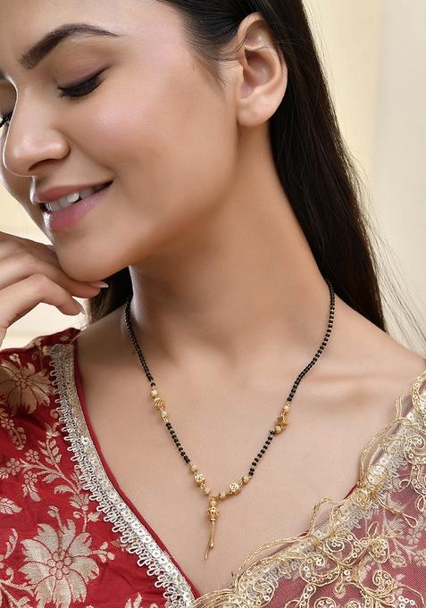 Traditional Gold Plated Double Strand Mangal Sutra