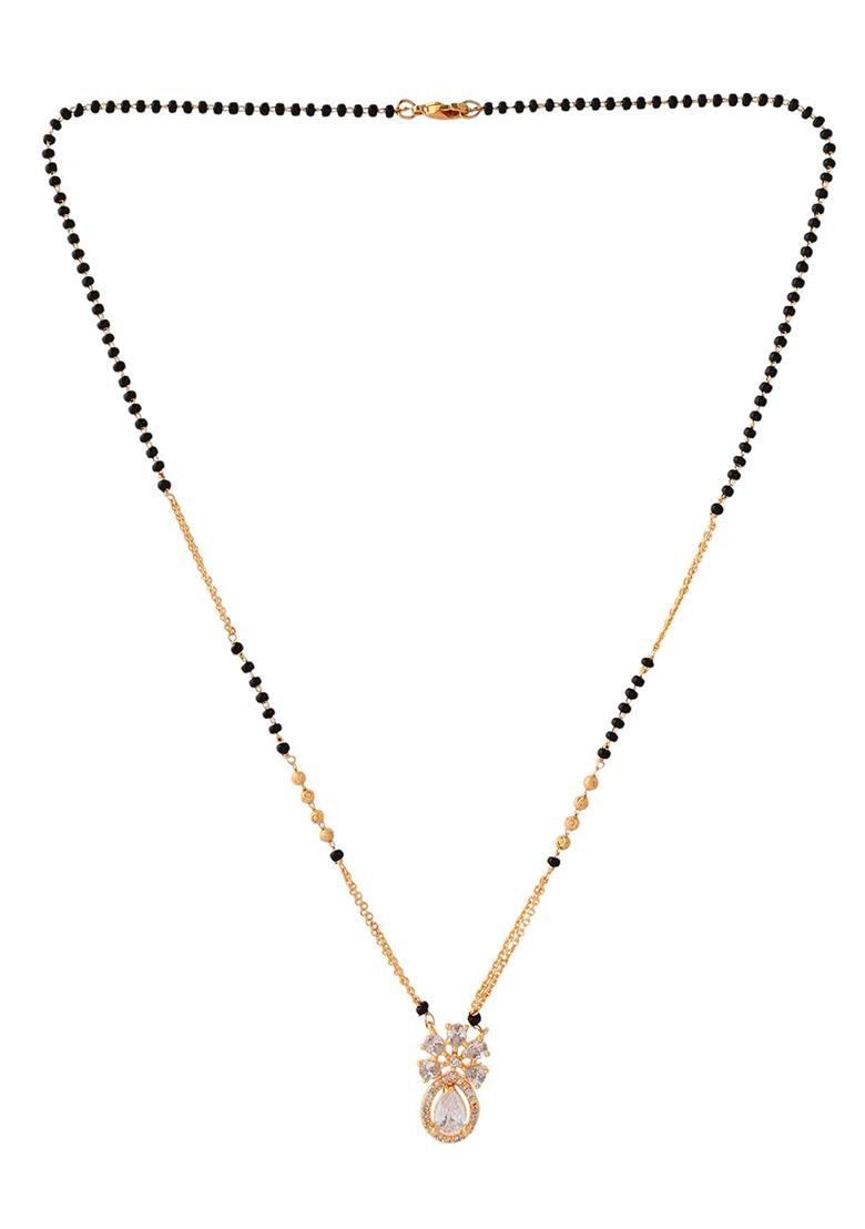 Elegant Floral Pendant Gold Plated Mangal Sutra