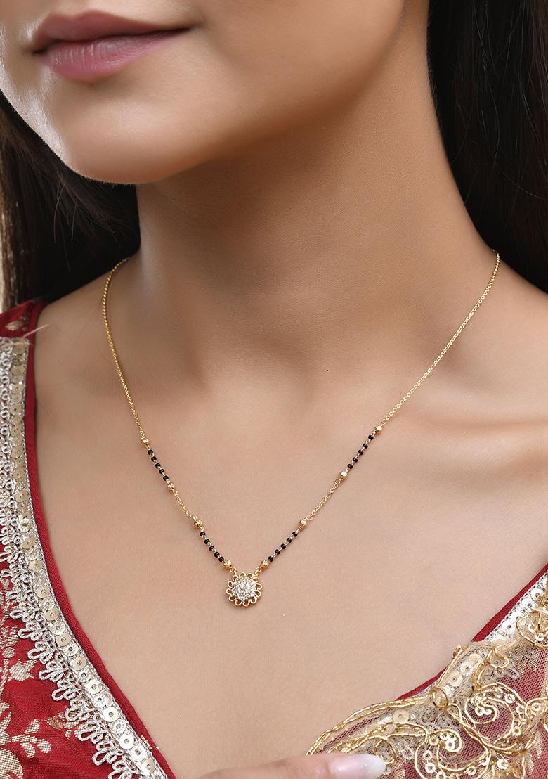 Floral Bloom Gold Plated Mangal Sutra