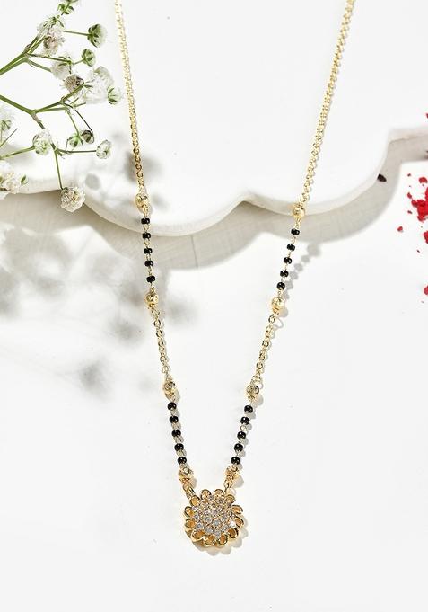 Floral Bloom Gold Plated Mangal Sutra