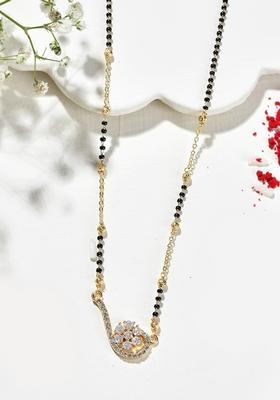 Elegant Swirl Gold Plated Mangal Sutra