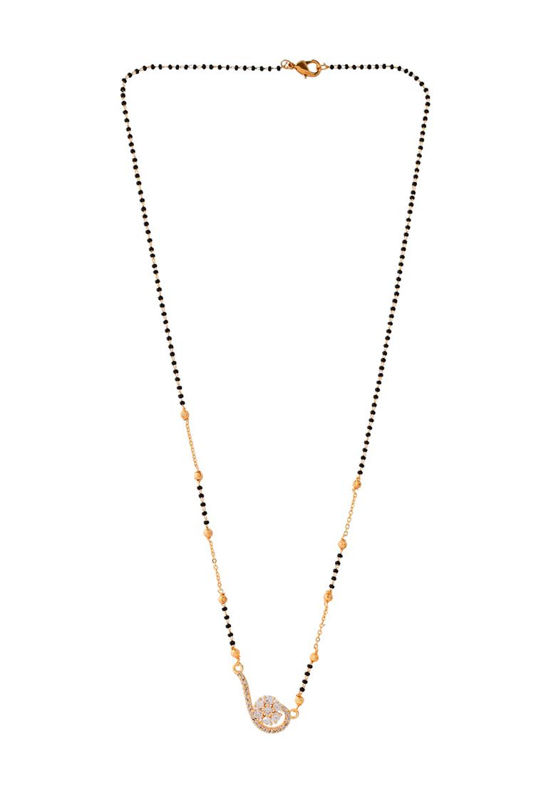 Elegant Swirl Gold Plated Mangal Sutra