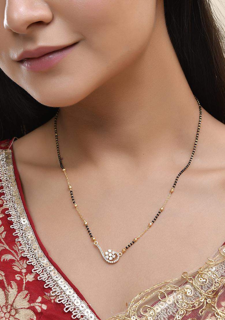 Elegant Swirl Gold Plated Mangal Sutra
