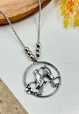 Brass Silver Plated Oxidised Chain