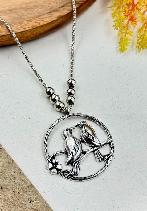 Brass Silver Plated Oxidised Chain