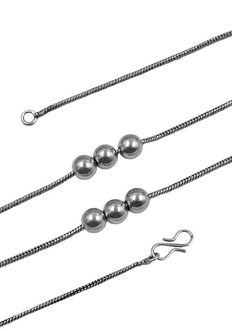 Silver Plated Oxidised Necklace