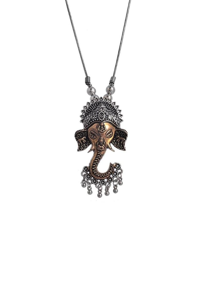 Brass Silver Plated Oxidised Chain