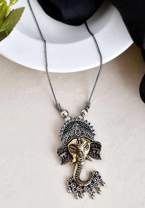 Brass Silver Plated Oxidised Chain