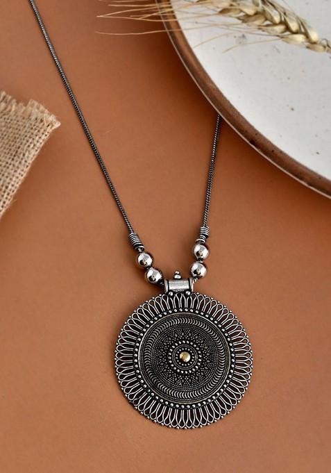 Brass Oxidised Necklace